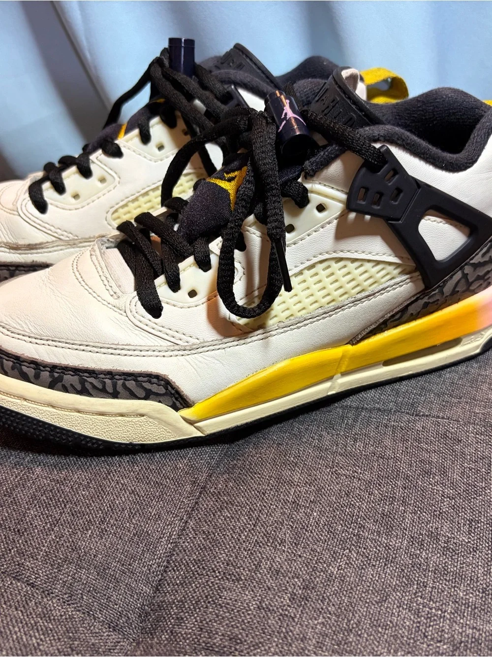 Jordan Spizike Low GS Citron Tint FQ3950-107 Size 4.5Y / Women's 6